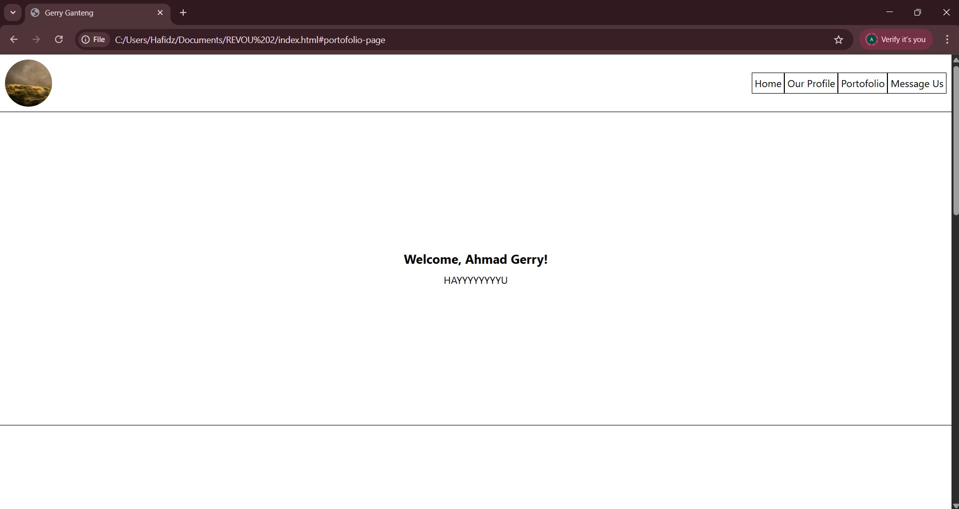 Mini Project REVOU PORTOFOLIO